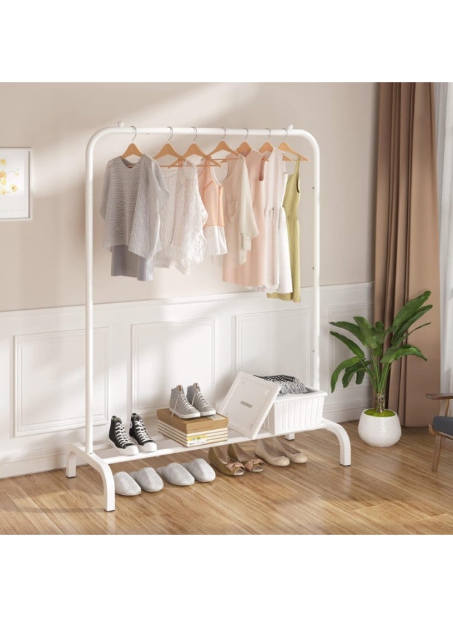 Portal French Style Single Clothes Stand – White Garment Rack Model S-241A – Space Saving Floor Hanger - Image 1